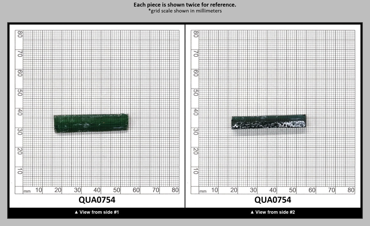 Emerald Green Hydrothermal Synthetic Quartz - Lab Created Faceting Rough : QUA0754