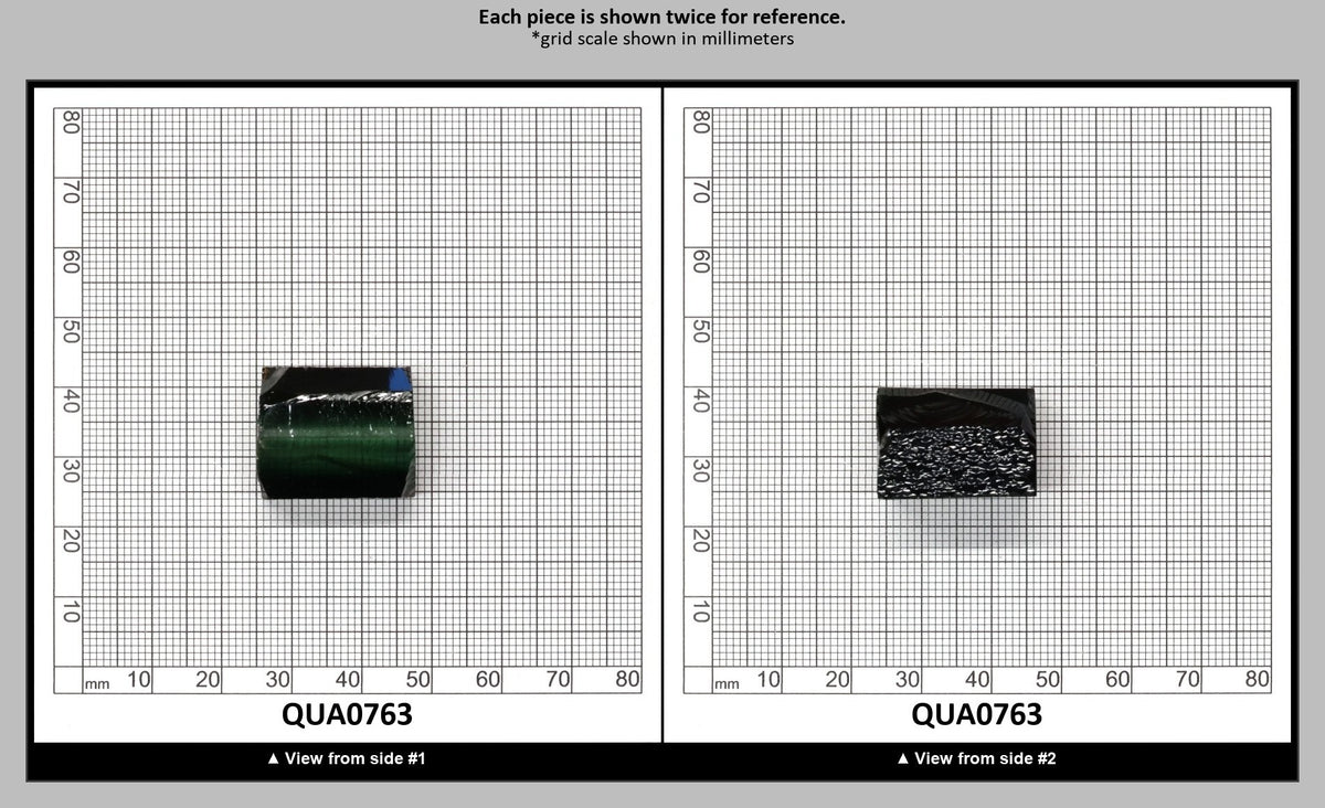 Emerald Green Hydrothermal Synthetic Quartz - Lab Created Faceting Rough : QUA0763
