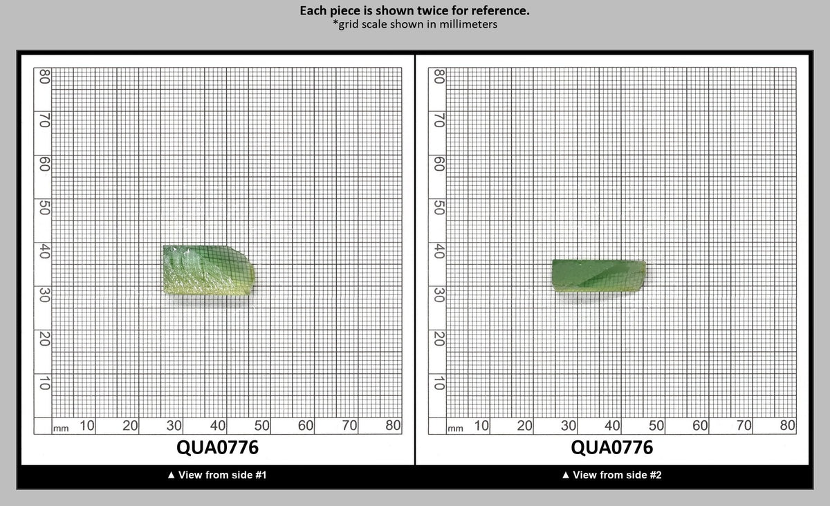 Light Yellow Green Hydrothermal Synthetic Quartz - Lab Created Faceting Rough : QUA0776