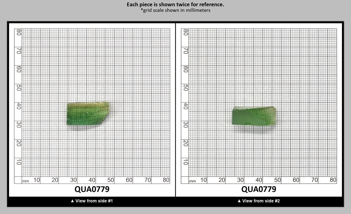 Light Yellow Green Hydrothermal Synthetic Quartz - Lab Created Faceting Rough : QUA0779