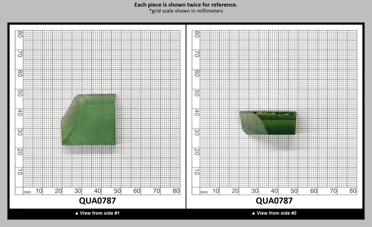 Light Yellow Green Hydrothermal Synthetic Quartz - Lab Created Faceting Rough : QUA0787