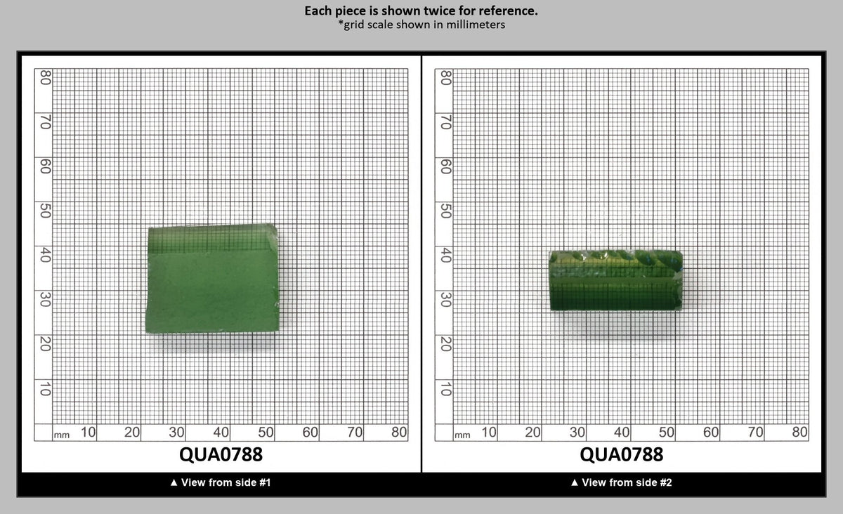 Light Yellow Green Hydrothermal Synthetic Quartz - Lab Created Faceting Rough : QUA0788