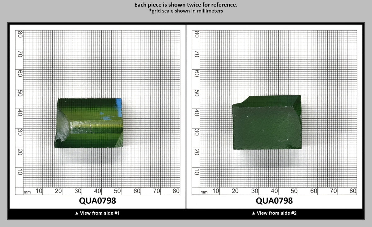 Light Yellow Green Hydrothermal Synthetic Quartz - Lab Created Faceting Rough : QUA0798