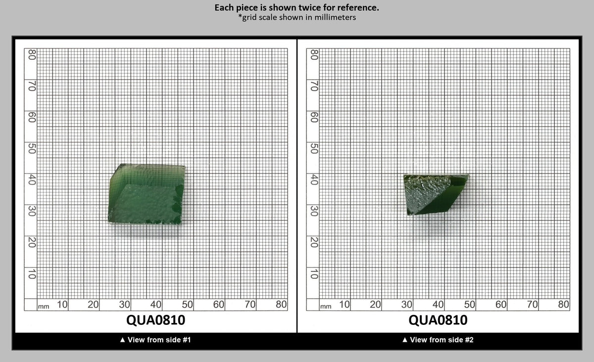 Yellow Green Hydrothermal Synthetic Quartz - Lab Created Faceting Rough : QUA0810