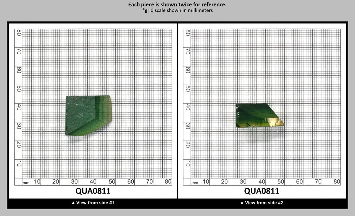 Yellow Green Hydrothermal Synthetic Quartz - Lab Created Faceting Rough : QUA0811