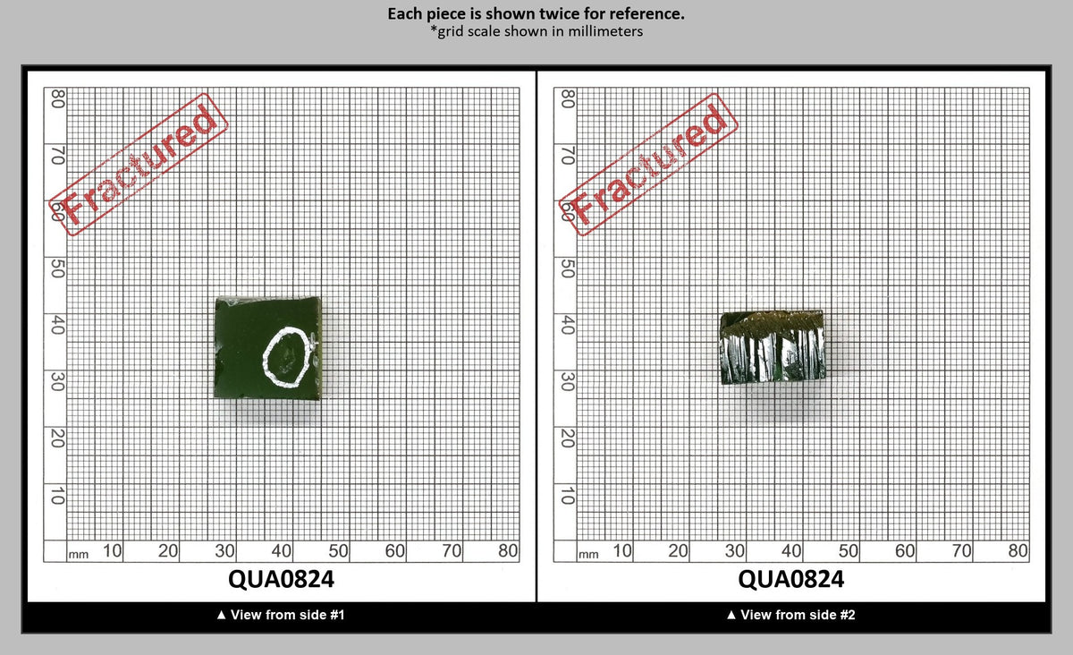 Olive Green Hydrothermal Synthetic Quartz - Lab Created Faceting Rough : QUA0824