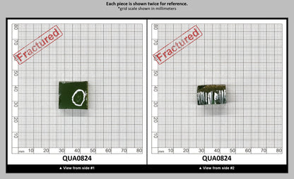 Olive Green Hydrothermal Synthetic Quartz - Lab Created Faceting Rough : QUA0824
