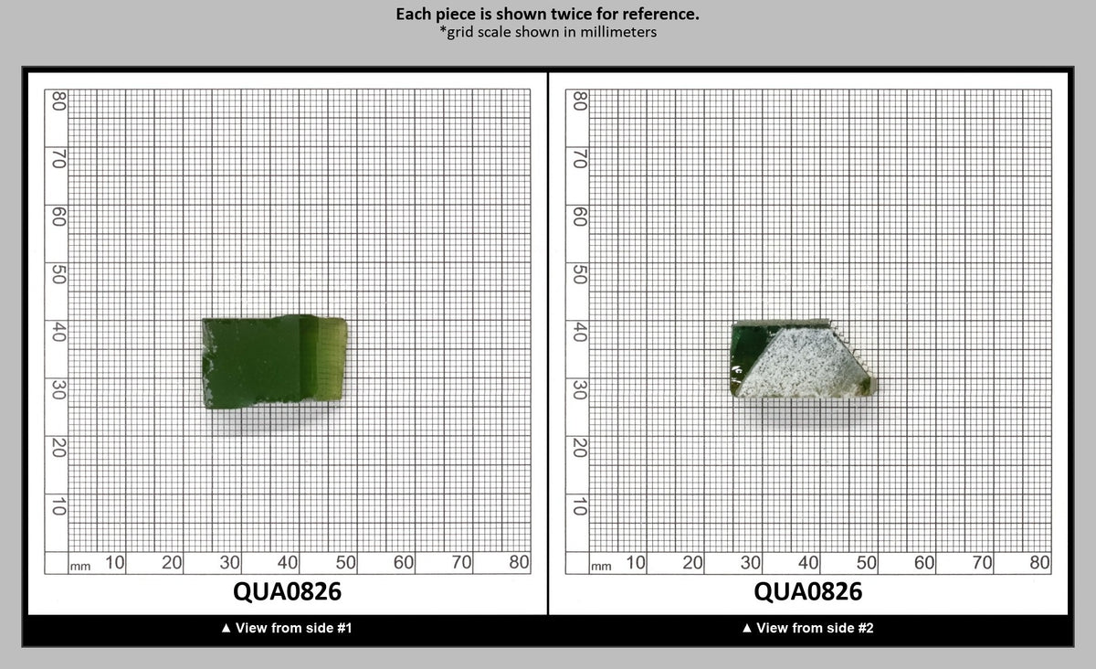Olive Green Hydrothermal Synthetic Quartz - Lab Created Faceting Rough : QUA0826