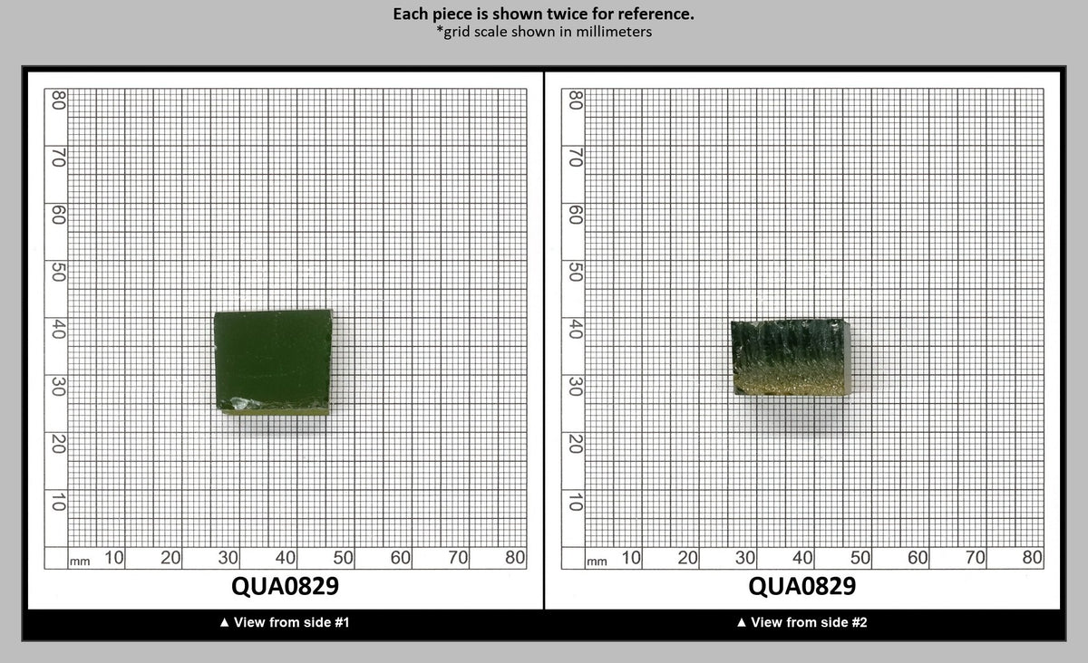 Olive Green Hydrothermal Synthetic Quartz - Lab Created Faceting Rough : QUA0829