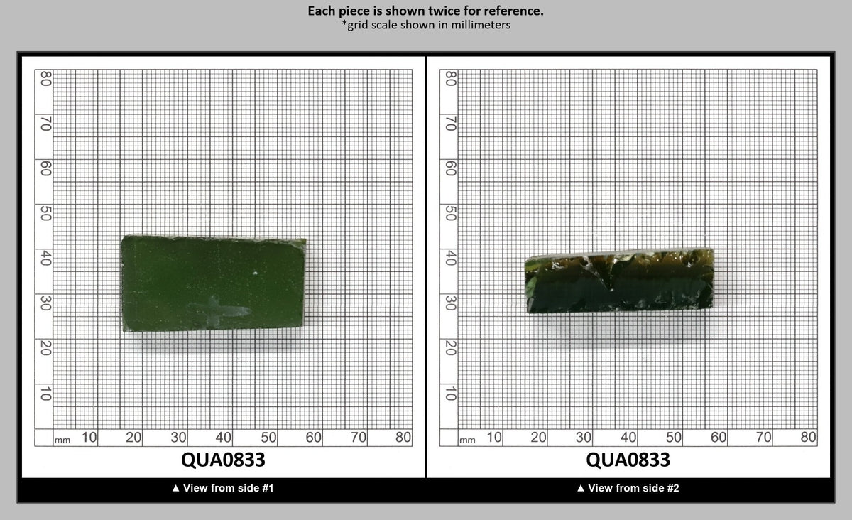 Olive Green Hydrothermal Synthetic Quartz - Lab Created Faceting Rough : QUA0833