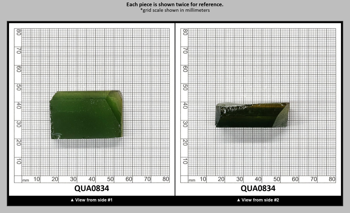 Olive Green Hydrothermal Synthetic Quartz - Lab Created Faceting Rough : QUA0834