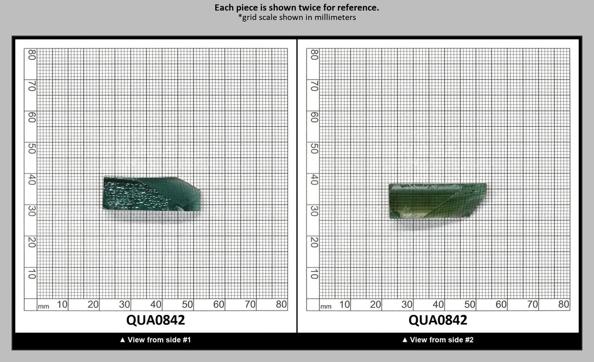 Light Green Hydrothermal Synthetic Quartz - Lab Created Faceting Rough : QUA0842