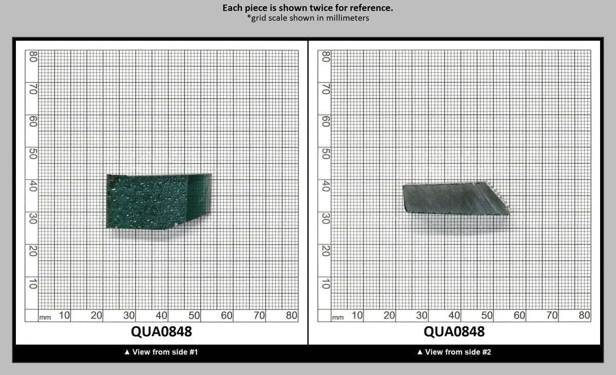 Light Green Hydrothermal Synthetic Quartz - Lab Created Faceting Rough : QUA0848
