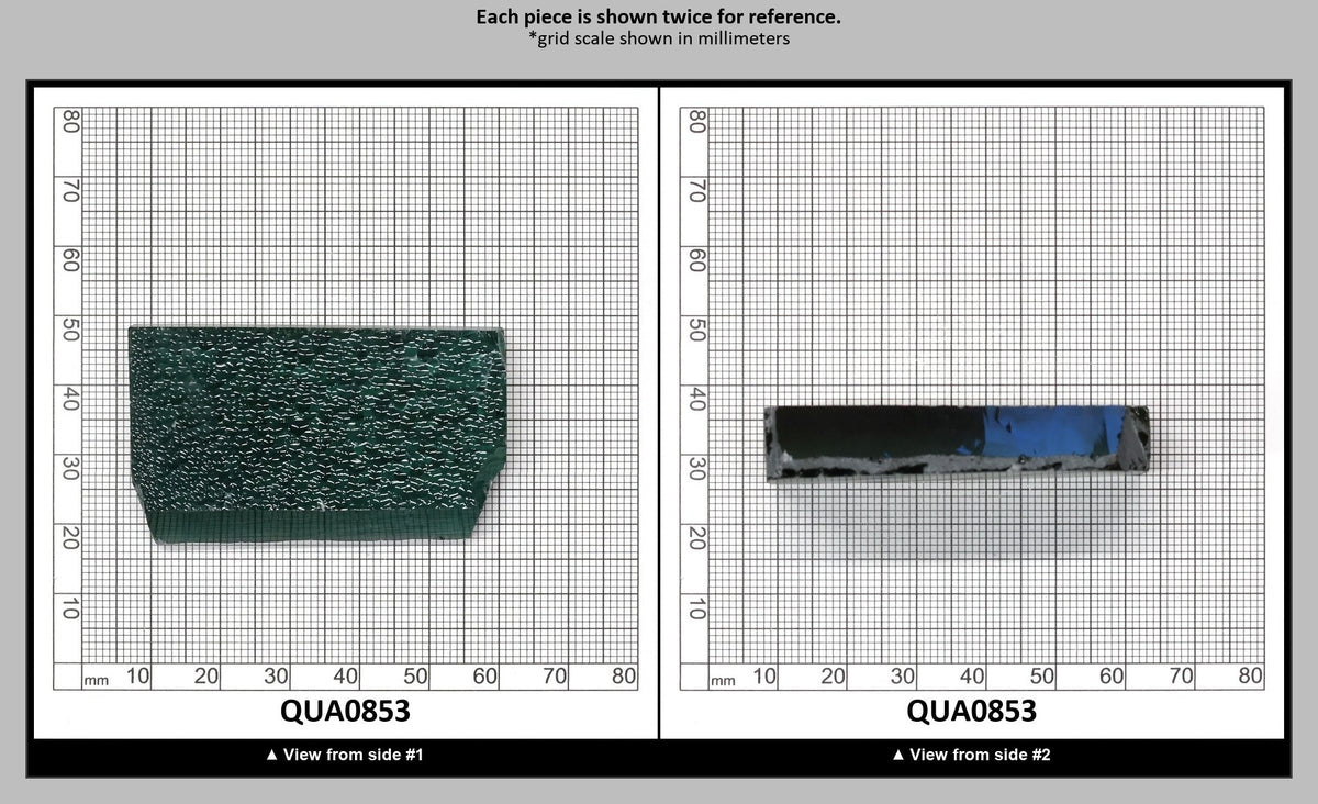 Light Green Hydrothermal Synthetic Quartz - Lab Created Faceting Rough : QUA0853