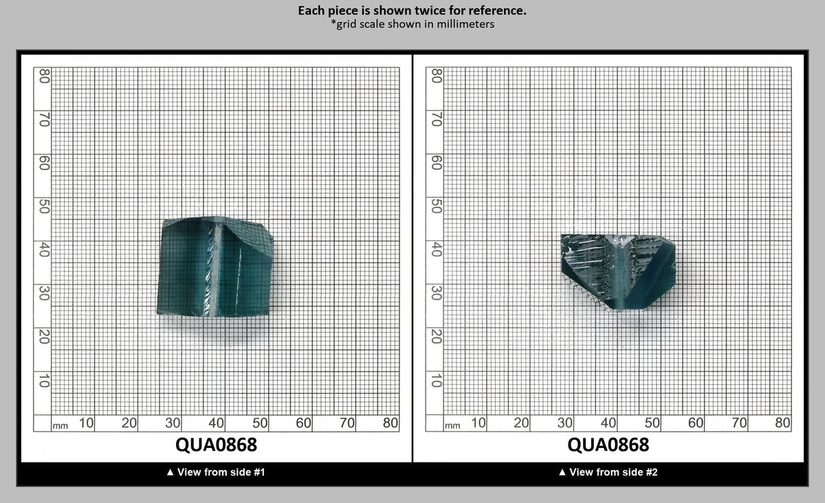 Aquamarine Hydrothermal Synthetic Quartz - Lab Created Faceting Rough : QUA0868