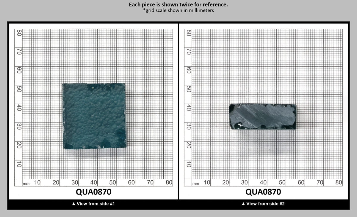 Aquamarine Hydrothermal Synthetic Quartz - Lab Created Faceting Rough : QUA0870