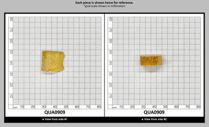 Extra Light Citrine Hydrothermal Synthetic Quartz - Lab Created Faceting Rough : QUA0909