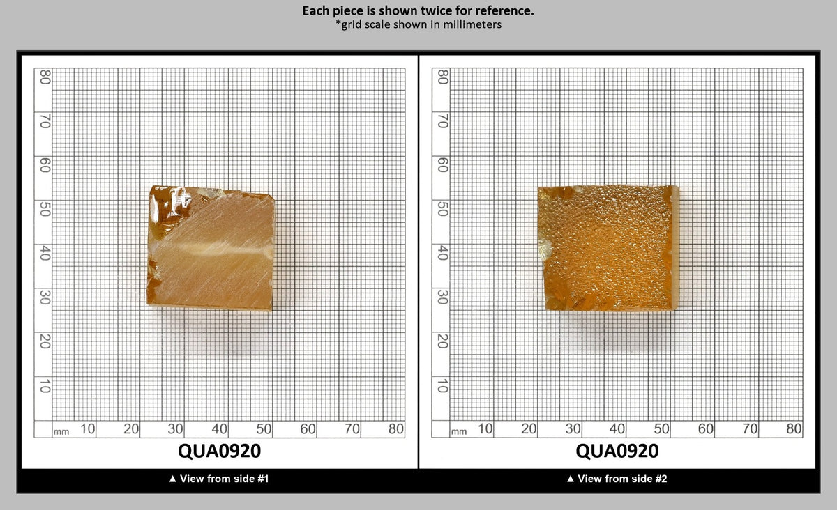 Extra Light Citrine Hydrothermal Synthetic Quartz - Lab Created Faceting Rough : QUA0920