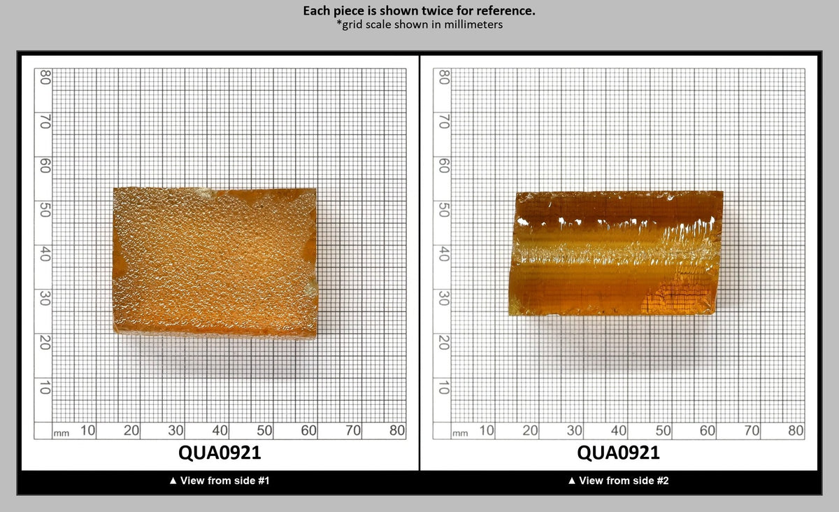 Extra Light Citrine Hydrothermal Synthetic Quartz - Lab Created Faceting Rough : QUA0921