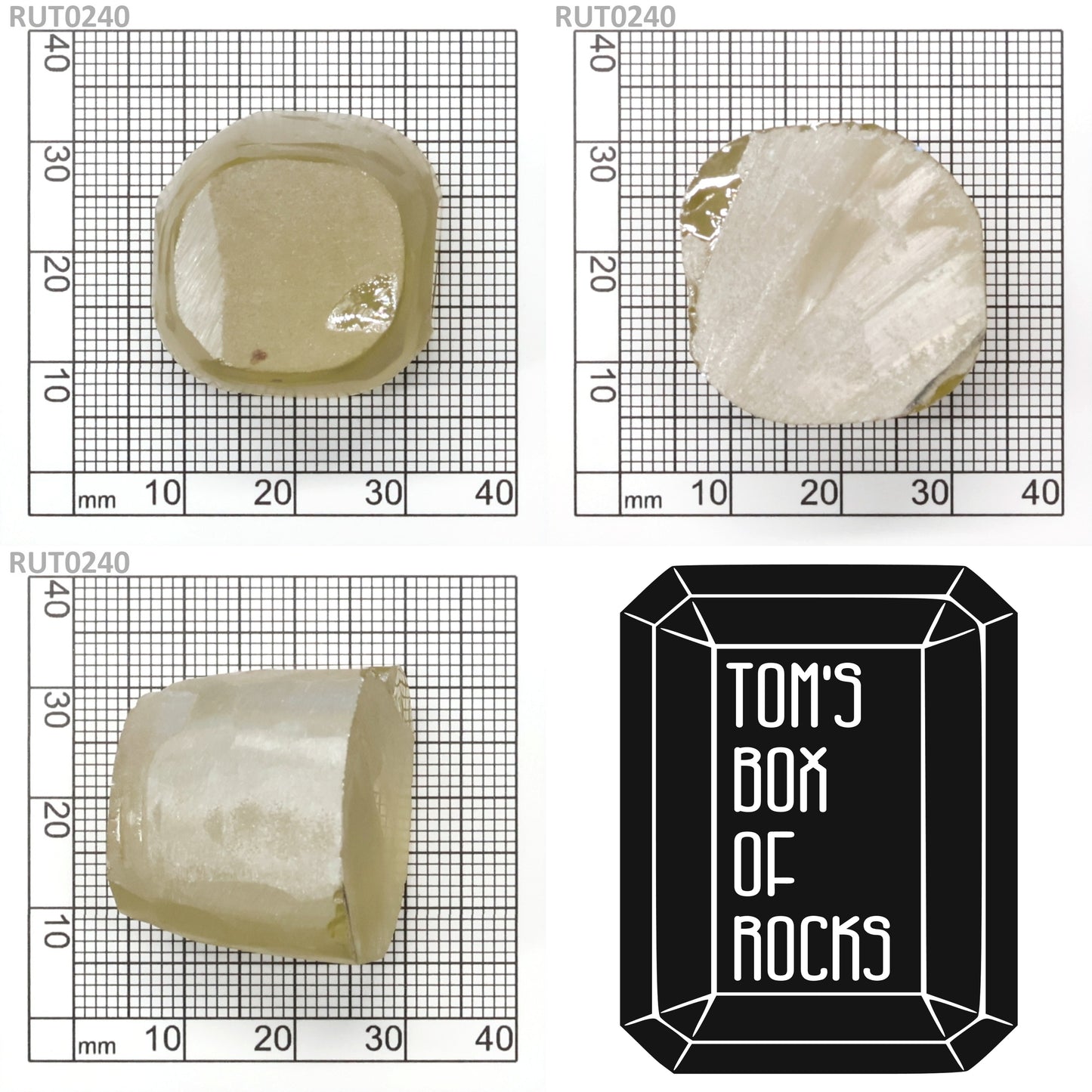 Near Colorless Large Synthetic Rutile Grade A - Faceting Rough