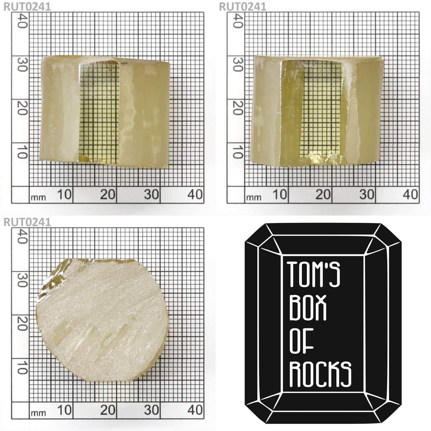 Near Colorless Large Synthetic Rutile Grade A - Faceting Rough