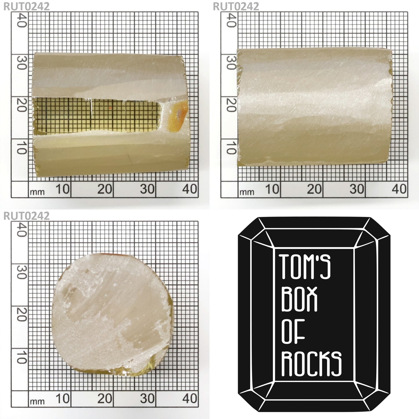 Near Colorless Large Synthetic Rutile Grade A - Faceting Rough