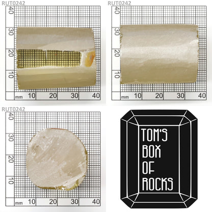 Near Colorless Large Synthetic Rutile Grade A - Faceting Rough