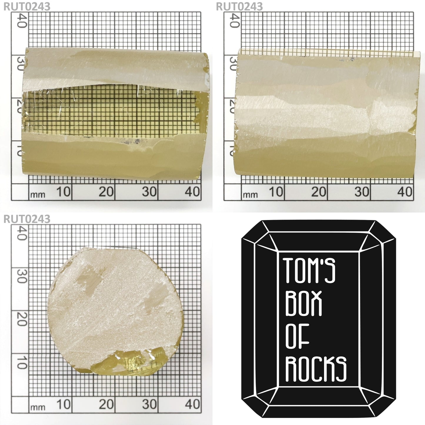 Near Colorless Large Synthetic Rutile Grade A - Faceting Rough