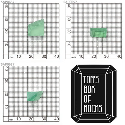 Mint Green Czochralski Pulled Sapphire - Grade A - Faceting Rough