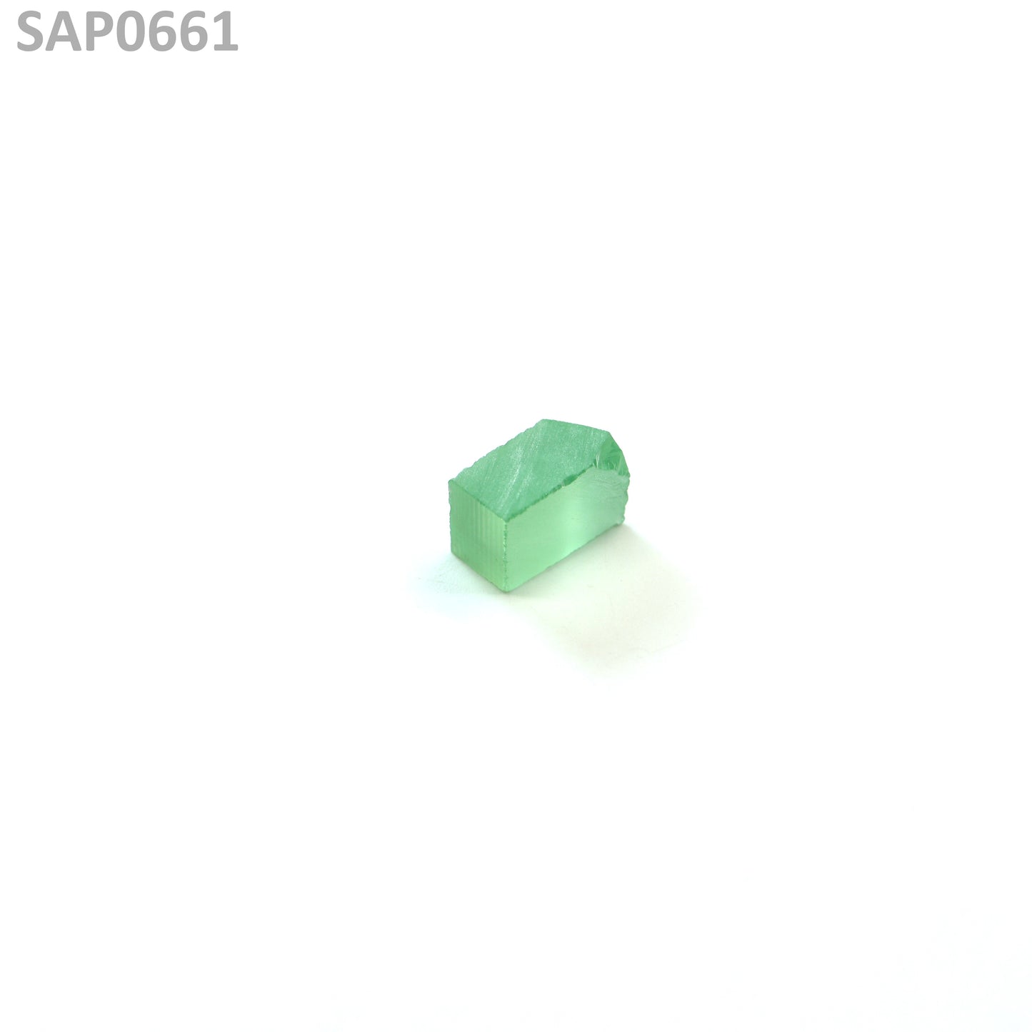 Mint Green Czochralski Pulled Sapphire - Grade A - Faceting Rough