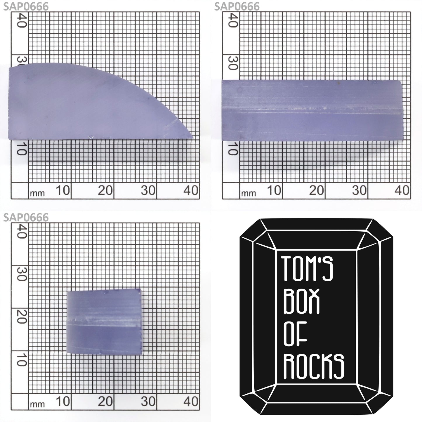 Extra Light Blue Czochralski Pulled Sapphire - Grade A - Faceting Rough