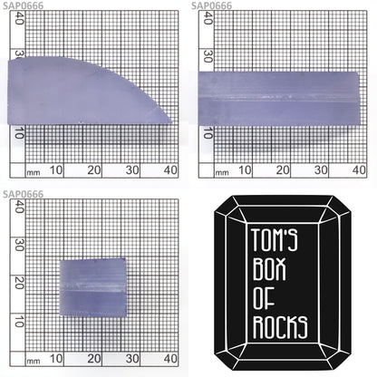 Extra Light Blue Czochralski Pulled Sapphire - Grade A - Faceting Rough