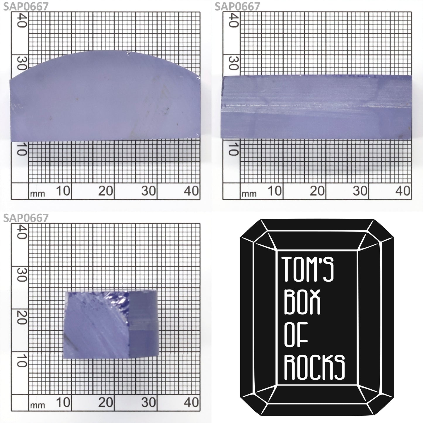 Extra Light Blue Czochralski Pulled Sapphire - Grade A - Faceting Rough