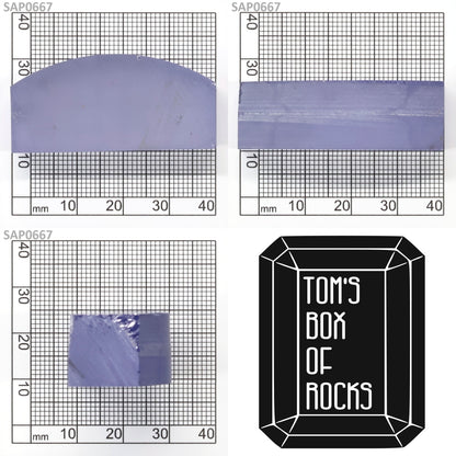 Extra Light Blue Czochralski Pulled Sapphire - Grade A - Faceting Rough