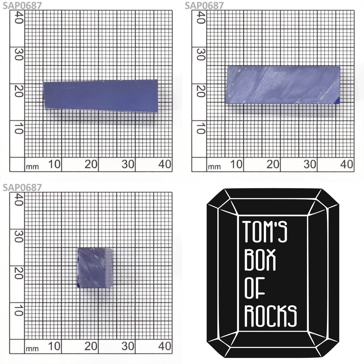 Light Blue Czochralski Pulled Sapphire - Grade A - Faceting Rough