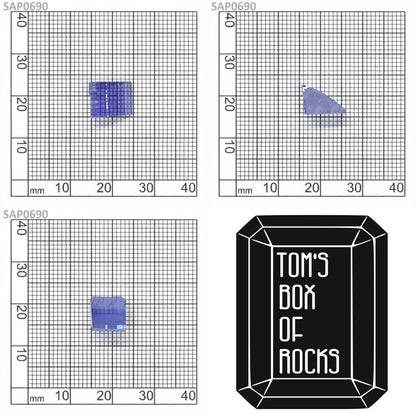 Medium Blue Czochralski Pulled Sapphire - Grade A - Faceting Rough
