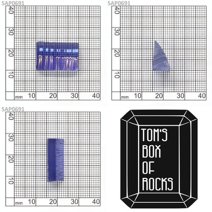 Medium Blue Czochralski Pulled Sapphire - Grade A - Faceting Rough