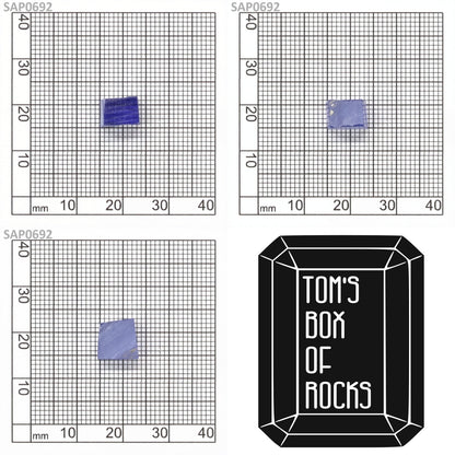 Medium Blue Czochralski Pulled Sapphire - Grade A - Faceting Rough