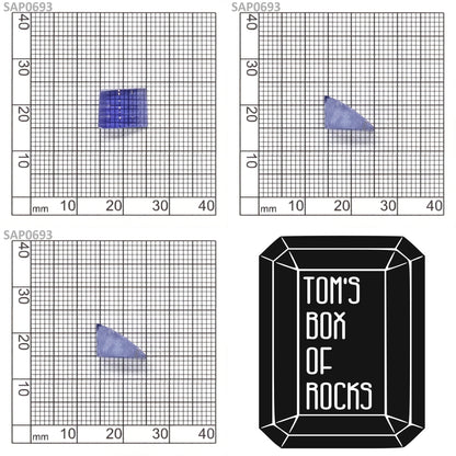Medium Blue Czochralski Pulled Sapphire - Grade A - Faceting Rough