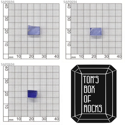 Medium Blue Czochralski Pulled Sapphire - Grade A - Faceting Rough