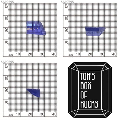 Medium Blue Czochralski Pulled Sapphire - Grade A - Faceting Rough