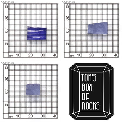 Medium Blue Czochralski Pulled Sapphire - Grade A - Faceting Rough