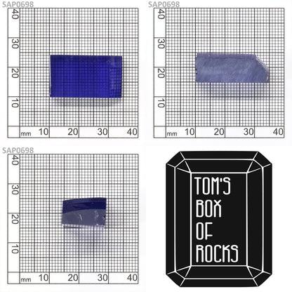 Medium Blue Czochralski Pulled Sapphire - Grade A - Faceting Rough