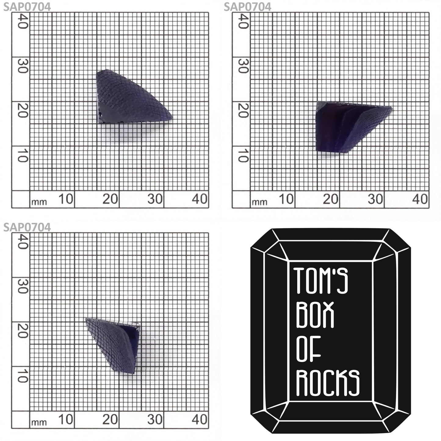 Medium Blue Czochralski Pulled Sapphire - Grade A - Faceting Rough