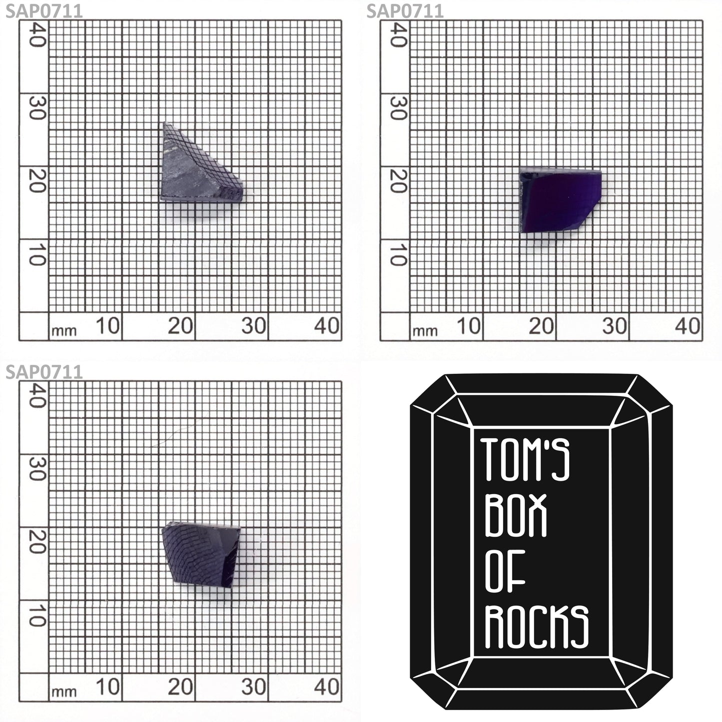 Medium Blue Czochralski Pulled Sapphire - Grade A - Faceting Rough