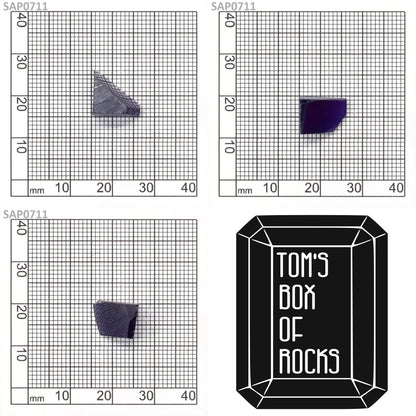 Medium Blue Czochralski Pulled Sapphire - Grade A - Faceting Rough