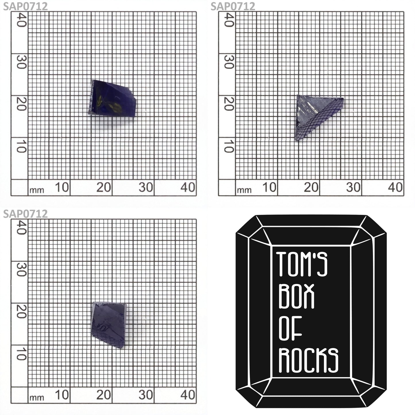 Medium Blue Czochralski Pulled Sapphire - Grade A - Faceting Rough