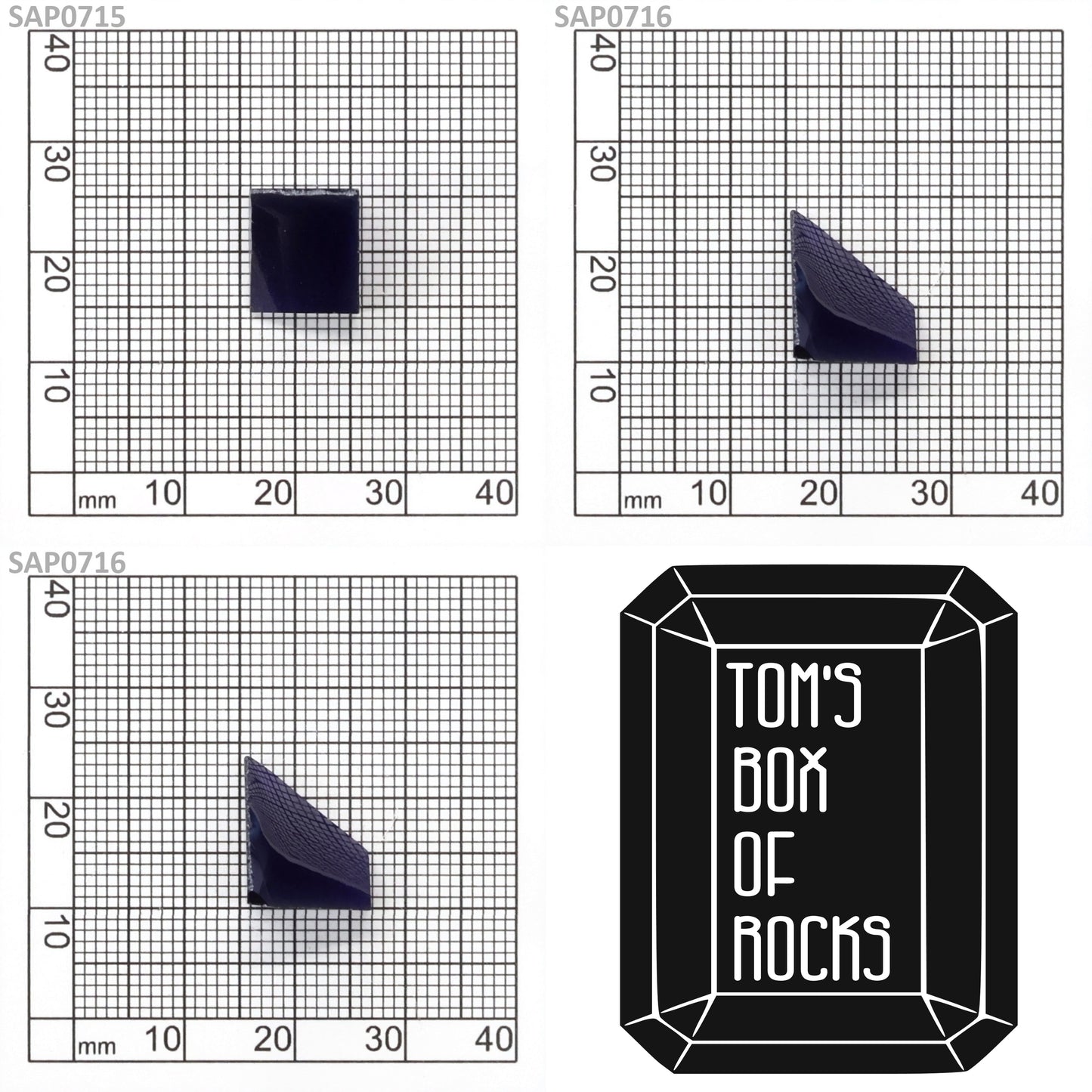 Medium Blue Czochralski Pulled Sapphire - Grade A - Faceting Rough