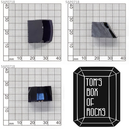 Medium Blue Czochralski Pulled Sapphire - Grade A - Faceting Rough