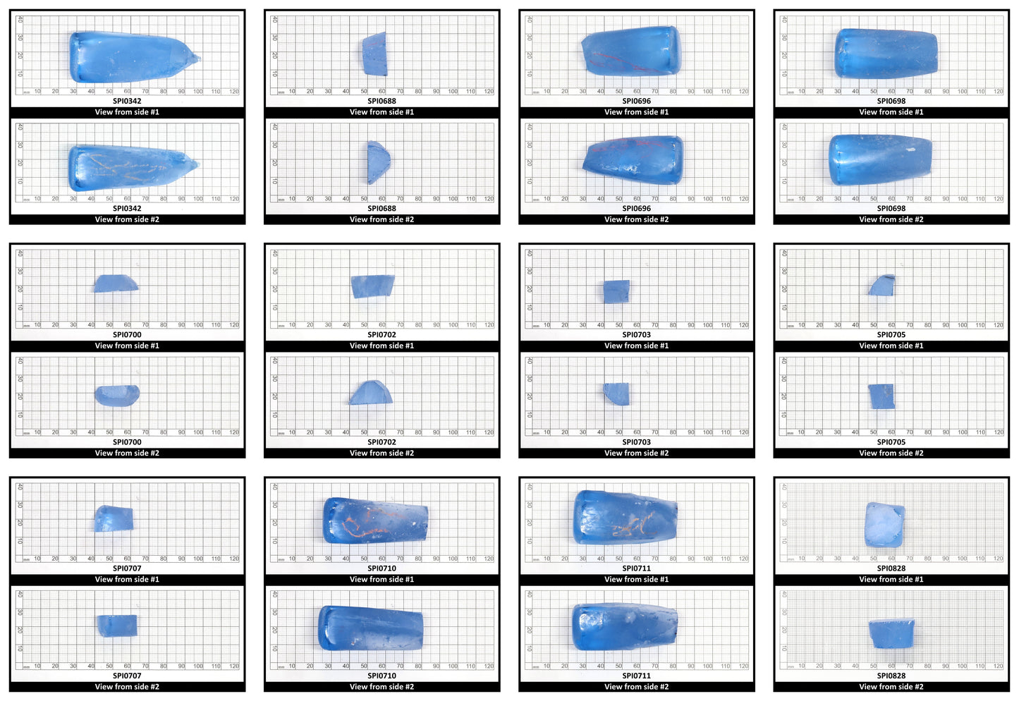 Aquamarine Light Blue #104 Lab Created Spinel Faceting Rough for Gem Cutting - Various Sizes